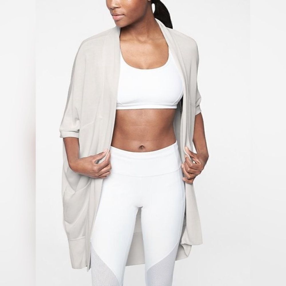 Athleta Serenity Wrap Cardigan - Lilac Gray